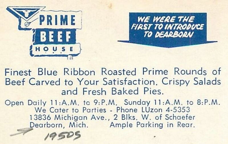 Prime Beef House - Vintage Postcard